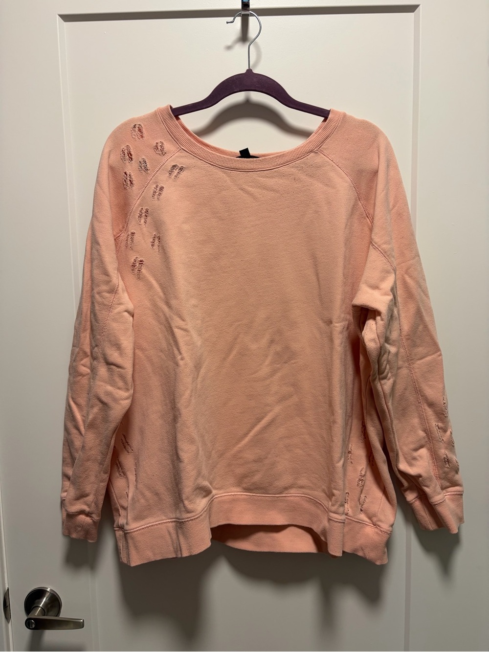 Lane Bryant Blush Pink Crewneck Sweatshirt